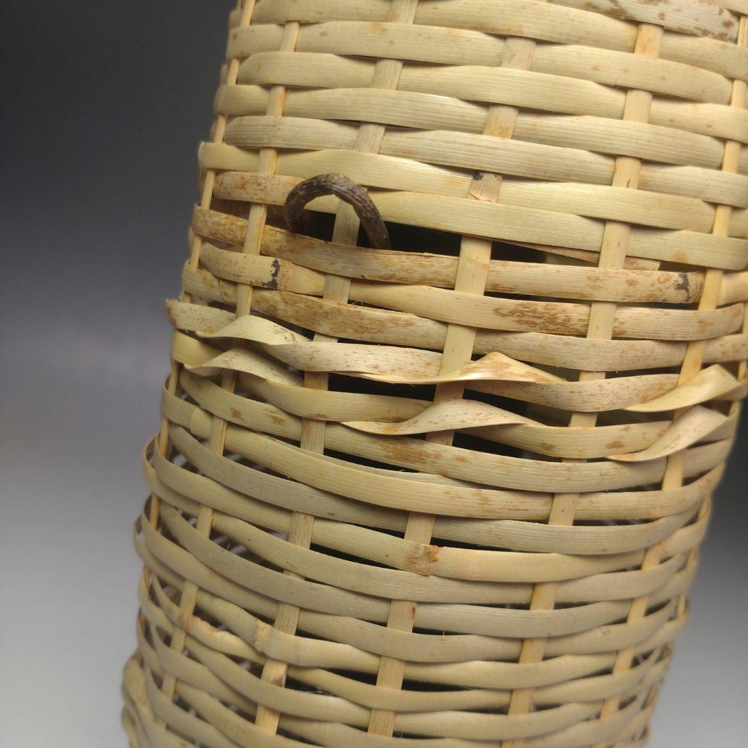 イ214 竹花生『竹器師 黒田宗傅』『宗全作写 籠花入