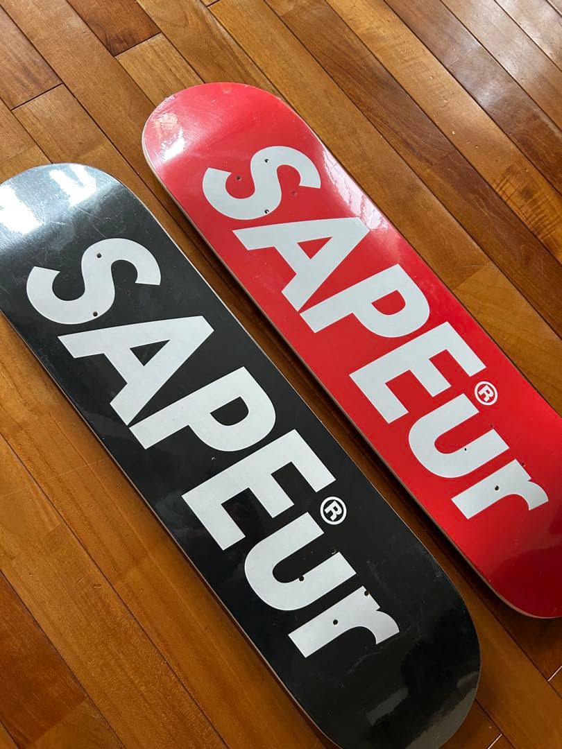 セット　赤黒　新品未使用　SAPEur スケートボード デッキ　サプール