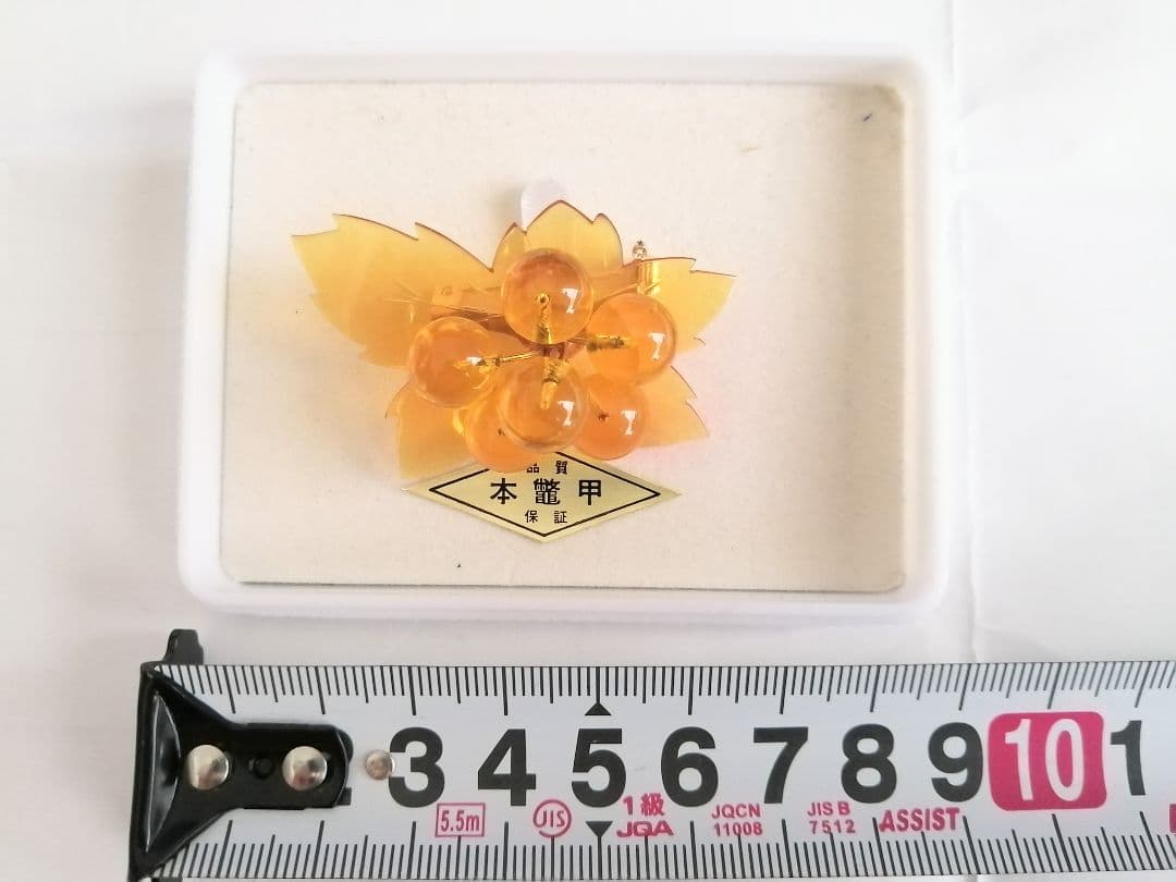 本鼈甲 ブローチ 花モチーフ 天然素材 ヴィンテージ - メルカリ