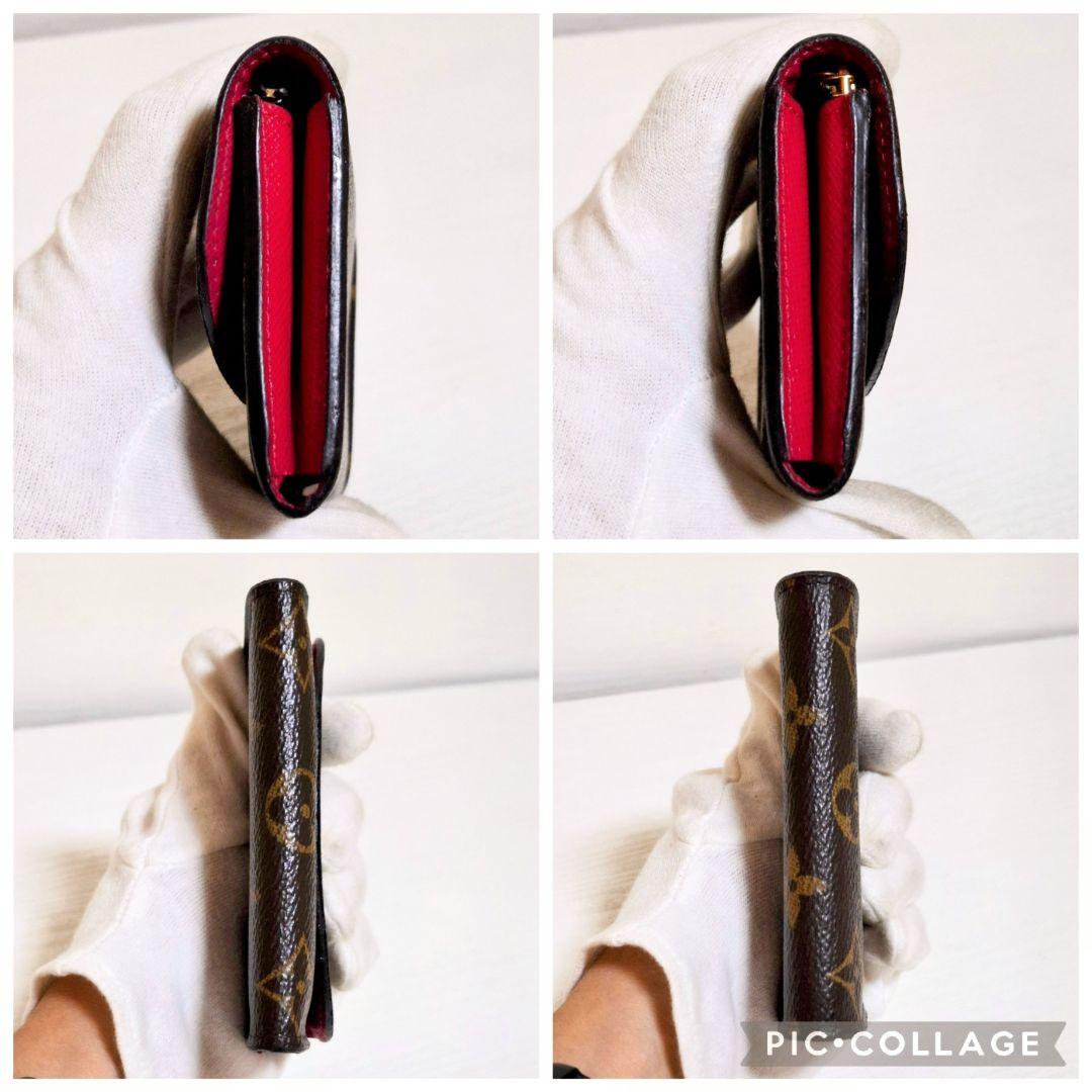 ⛄美品⛄️ルイヴィトンモノグラム　ポルトモネロザリ　フューシャ　折り財布#453