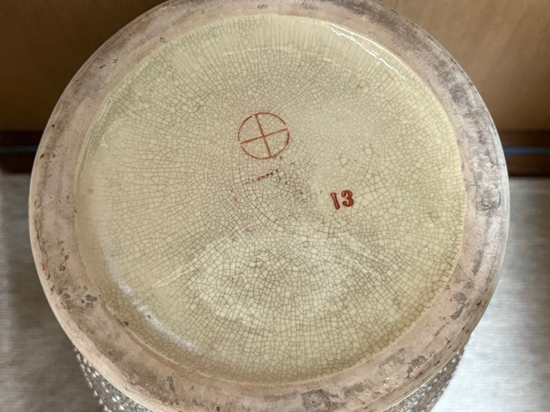 薩摩焼 金彩人物紋大瓶 特大 送料込み250527 - メルカリ