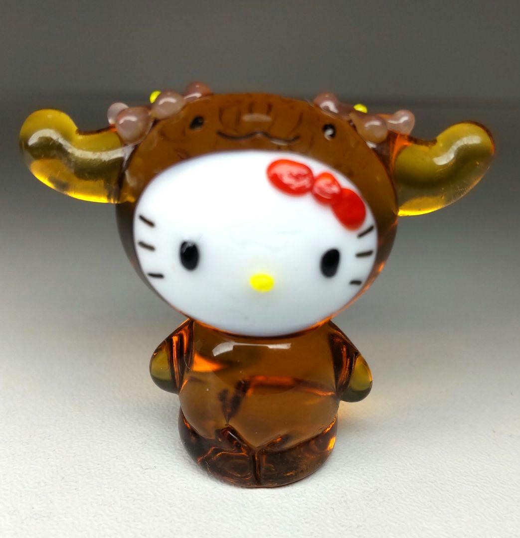希少 ハローキティ ハーモニーランド限定 かぶりんぼ 手作りガラス細工