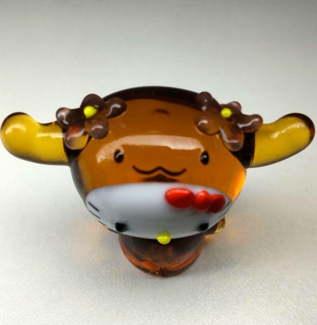 希少 ハローキティ ハーモニーランド限定 かぶりんぼ 手作りガラス細工