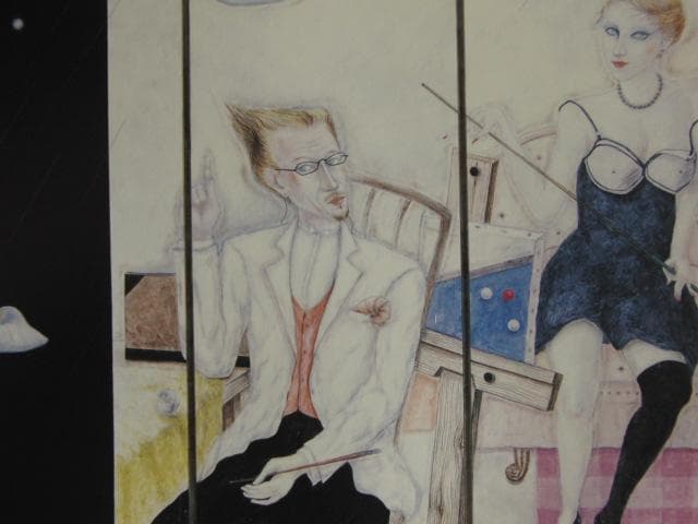 森田康雄、画家とモデル、希少な画集より、新品高級額・額装付、状態良好