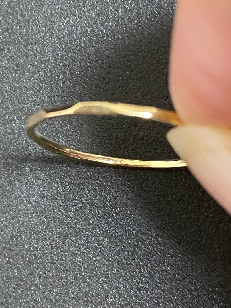 K10 地金リング 2本セット ゴールド