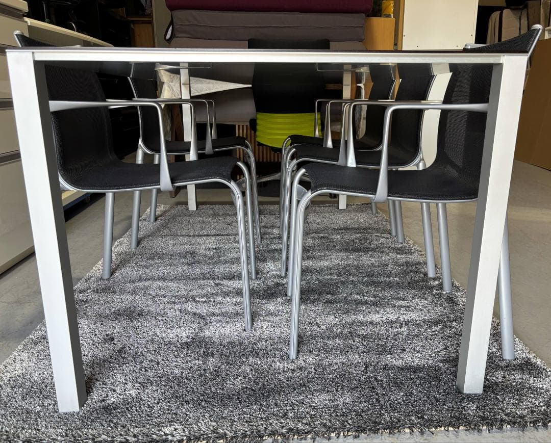 CASSINA IXC エアフレーム＆テーブルアリアス椅子5脚セット180cm