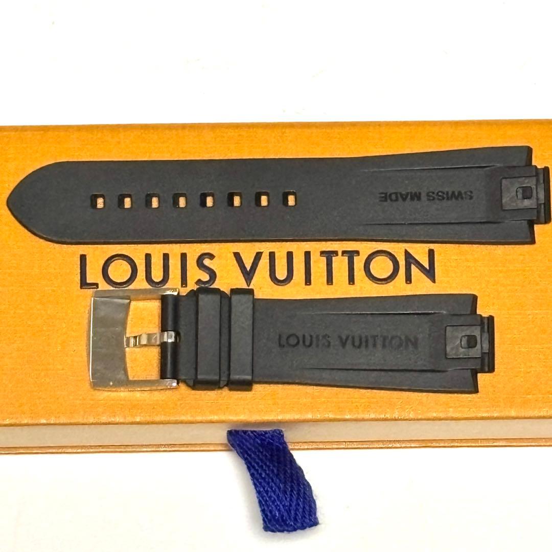 【美品】ルイヴィトン タンブール 替えベルト ラバーベルト モノグラム ブラック