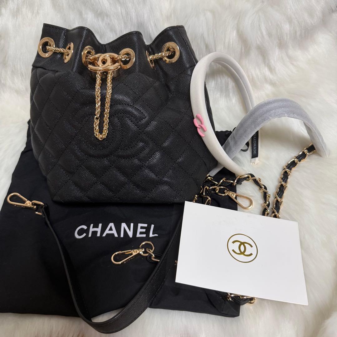 A*】様 CHANEL ノベルティ 非売品 巾着 バケツ型 ショルダーバッグ