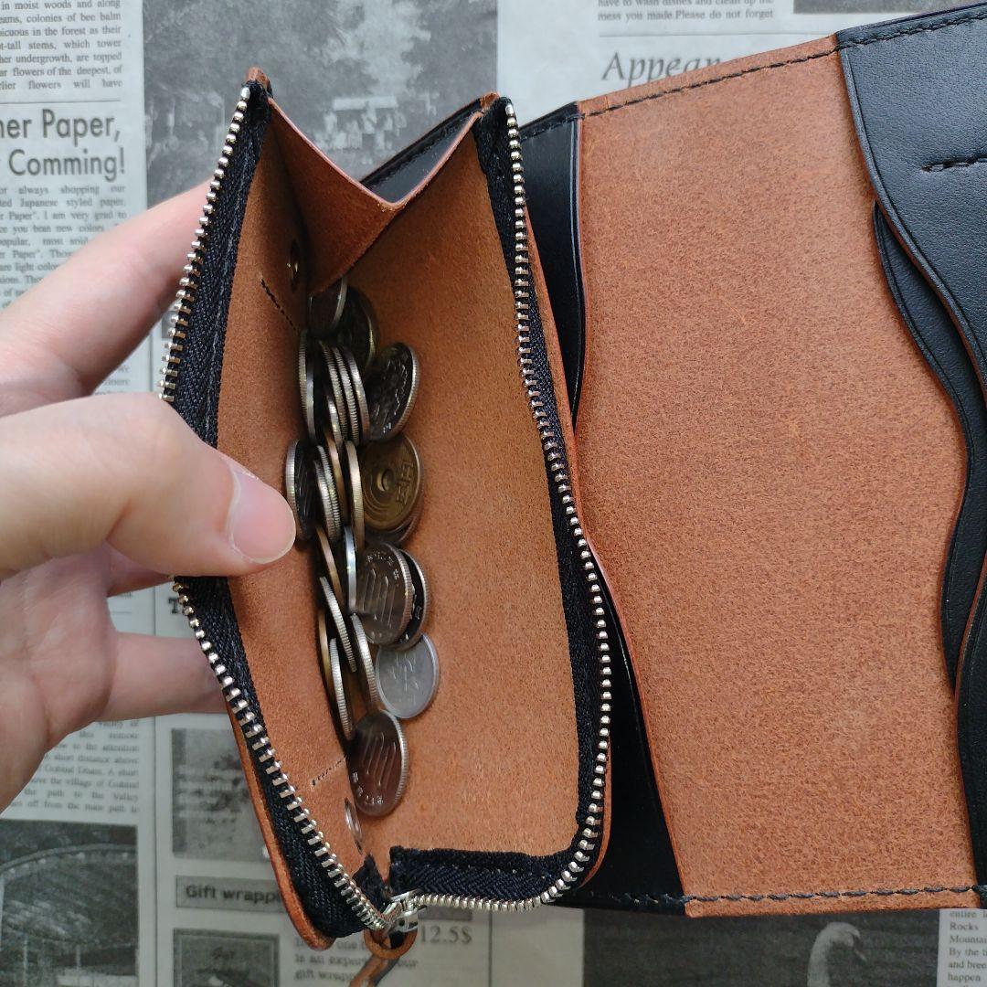 茶芯　2.5層　ミドルトラッカー　ウォレット　栃木レザー