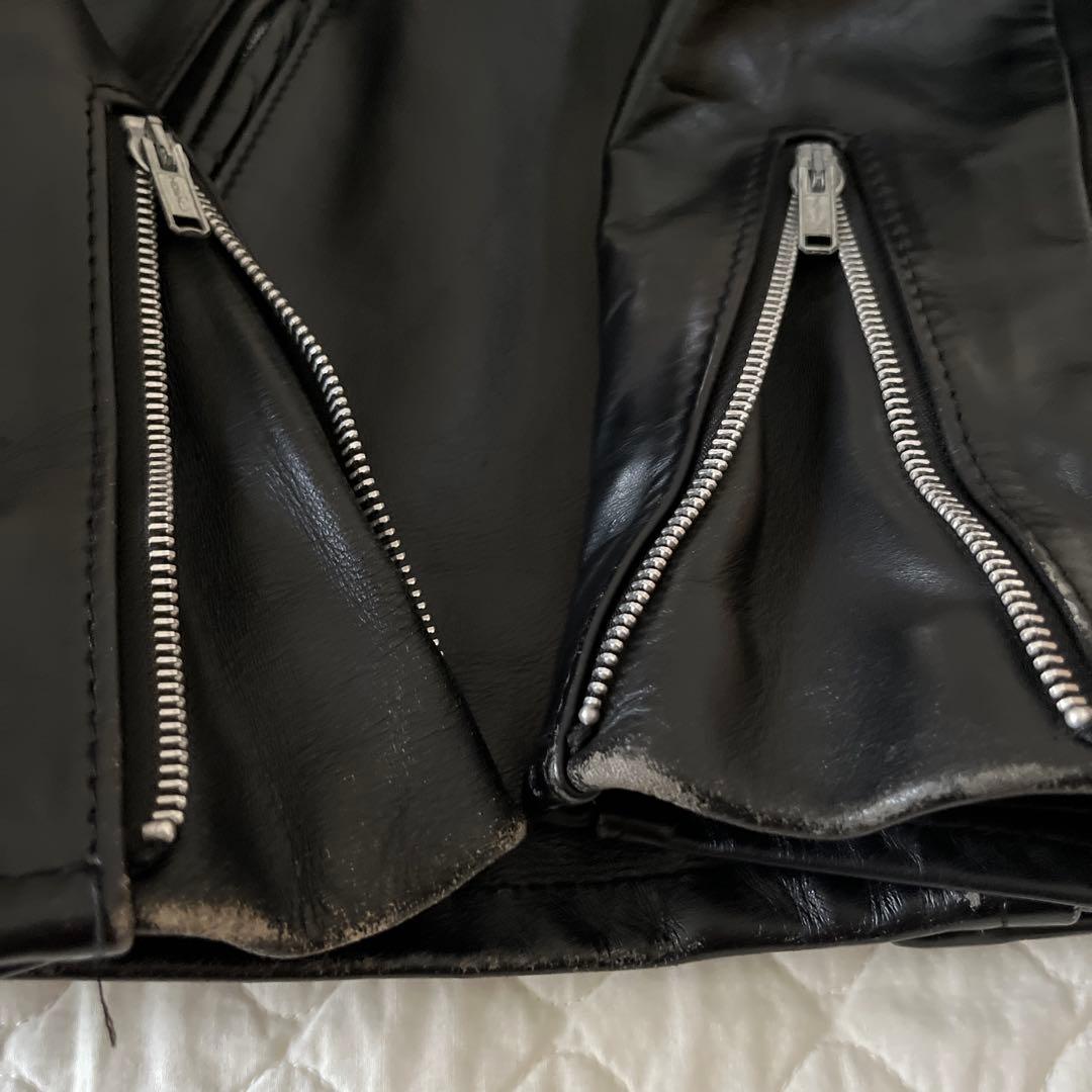 Schott《定番》シングルブラックライダースジャケット サイズ36