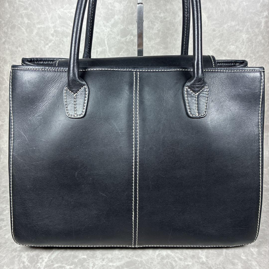 PORTER ポーター 黒レザー トートバッグ 本革 A4ビジネス ショルダー