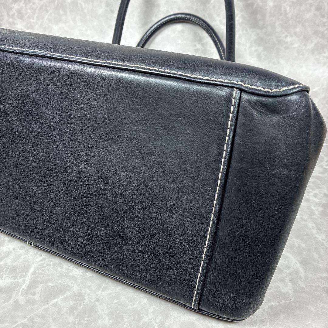 PORTER ポーター 黒レザー トートバッグ 本革 A4ビジネス ショルダー