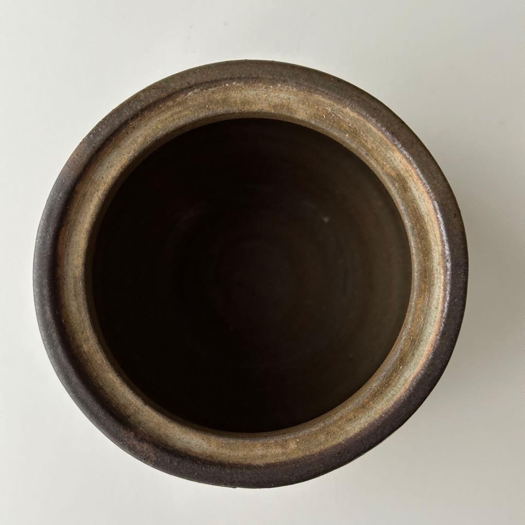 嶋村白山 備前 壺 小壺 蓋なし品