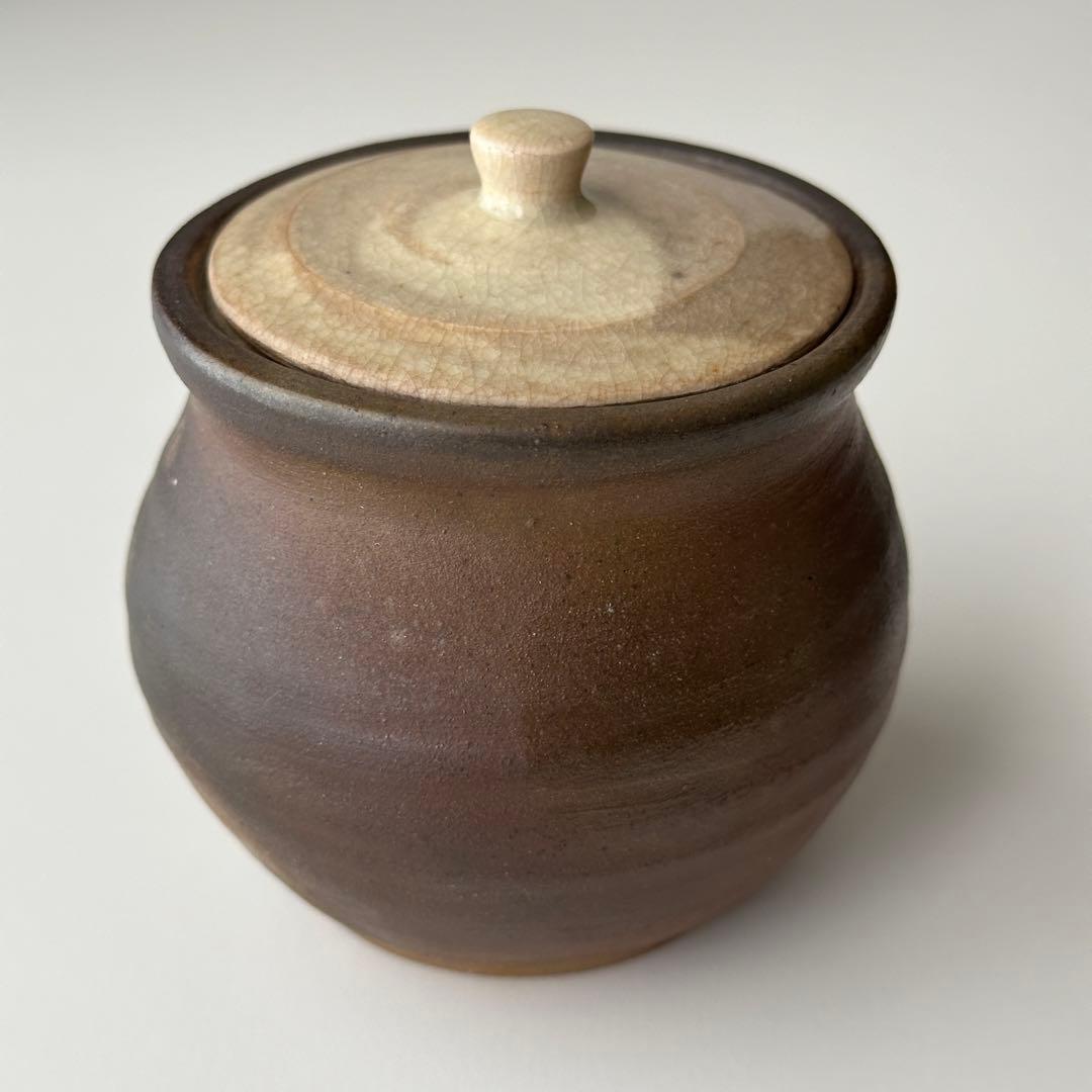 嶋村白山 備前 壺 小壺 蓋なし品