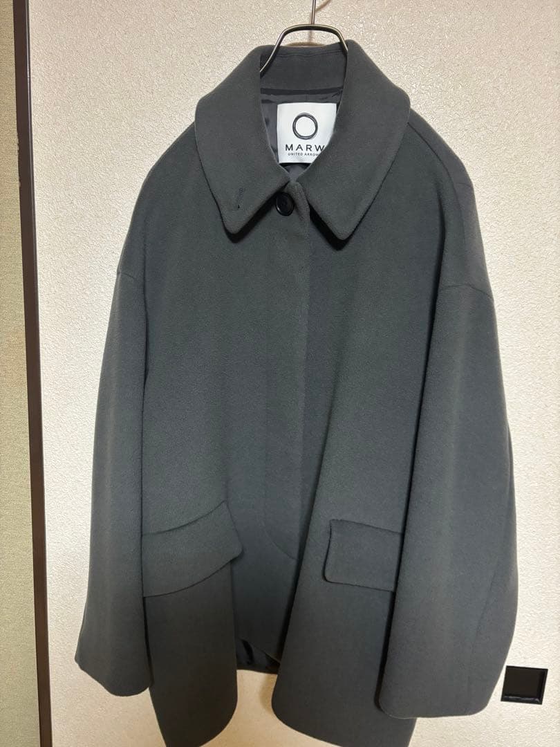 美品　marw （マルゥ）united arrows コクーンコート　グレー MARW UNITED ARROWS（マルゥ ユナイテッドアローズ）の「＜MARW UNITED
