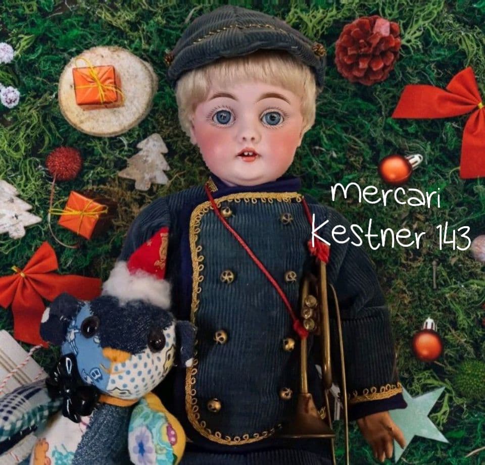 アンティークドール/ブルーの瞳/色白の美しいケストナー143/Kestner