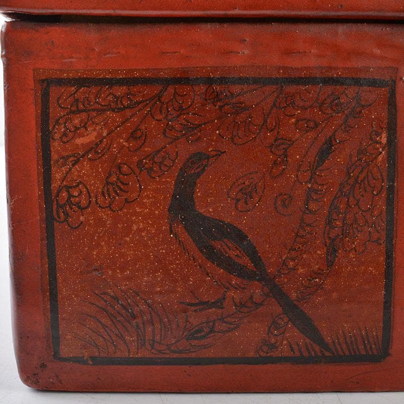 中国　漆塗　花鳥図　印材箱　小物入　C　R6454