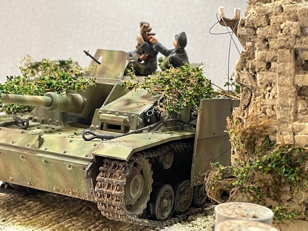 戦車ジオラマ　1/35 ドイツ3号戦車突撃砲