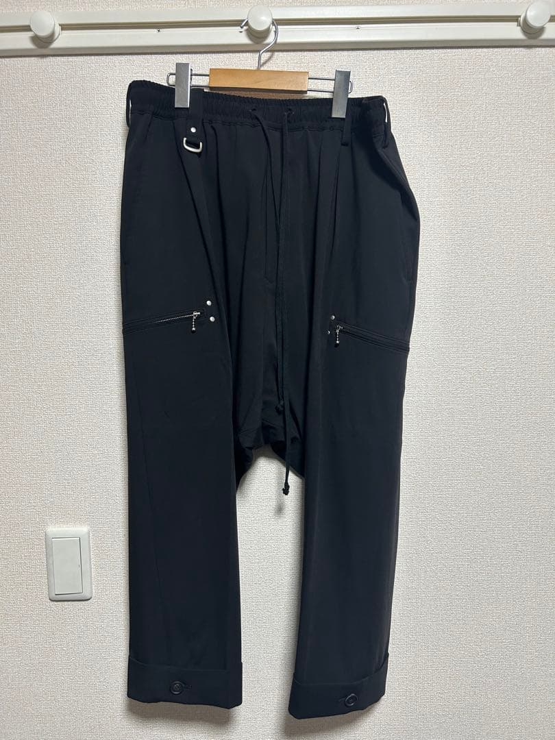 サルエルスラックス　s'yte サイズ3 ポリレーヨン　黒　ヨウジヤマモト レギュレーション ヨウジヤマモトREGULATION yohji yamamoto ポリ