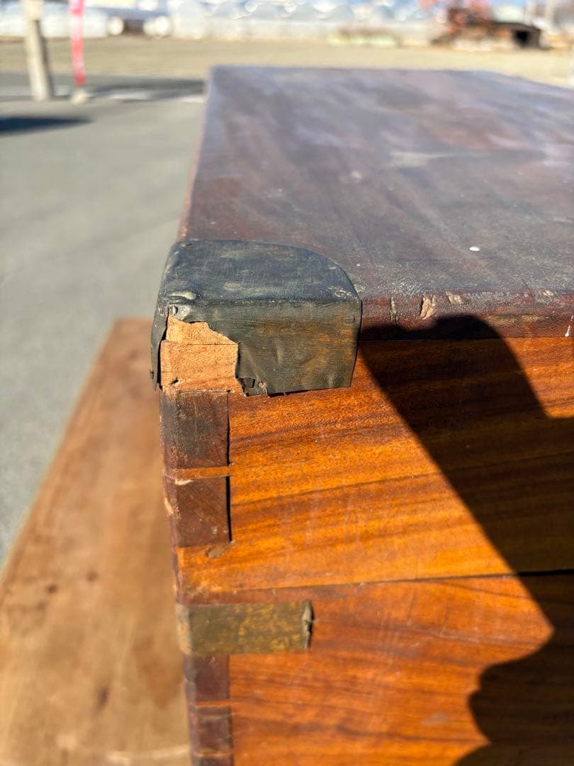 レトロ アンティーク 木製トランク トランク 木箱 船トランク