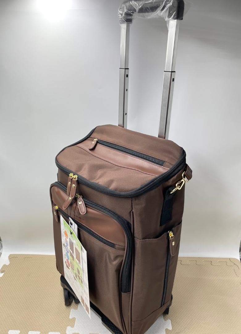 【保冷保温バッグ付き！】SAXON:cue ショッピングカート BR 楽天市場】ショッピングカート 折りたたみ軽量 かわいい 4輪 横押し