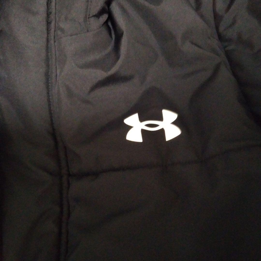 美品 アンダーアーマー ベンチコート ロングコート XLブラック 黒