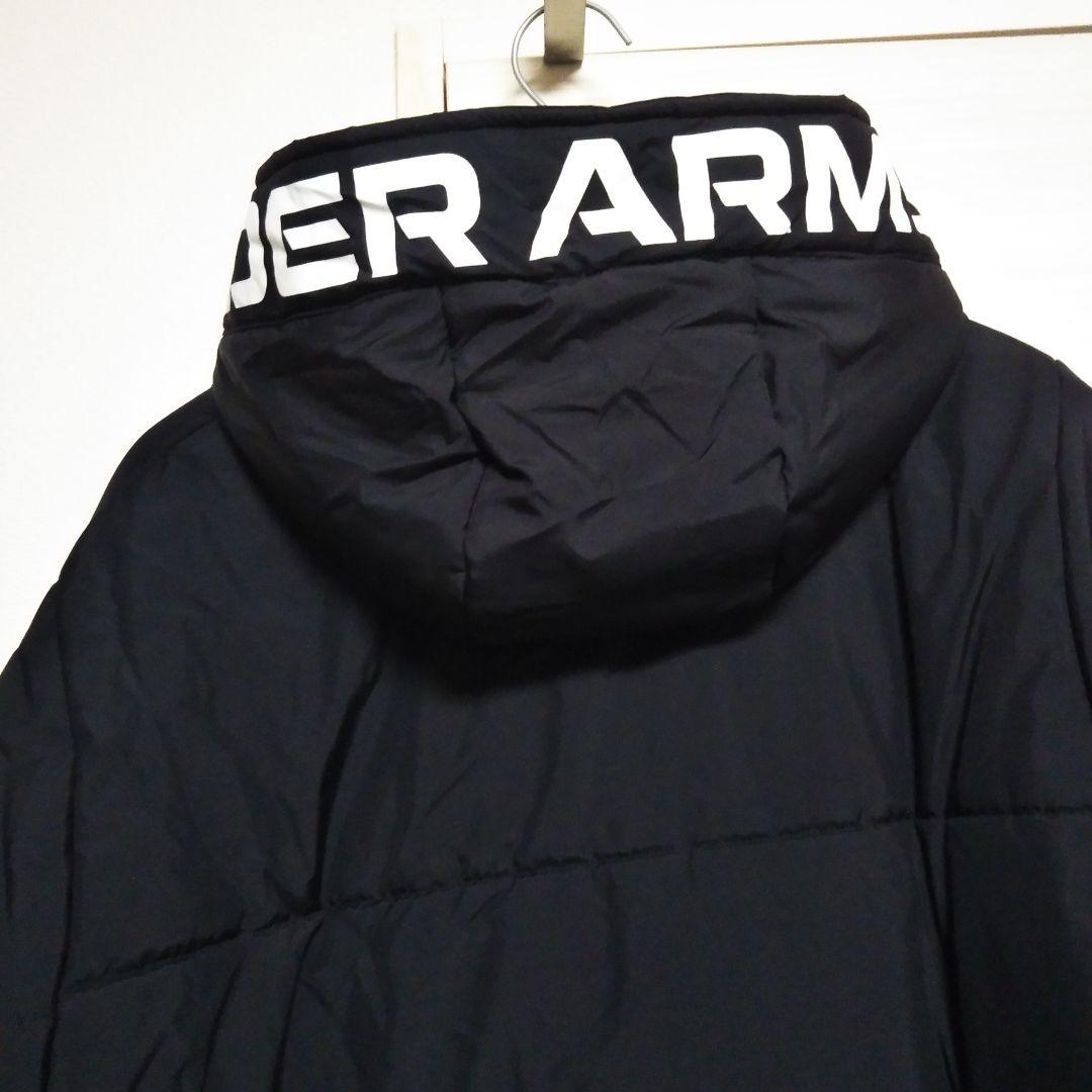 美品 アンダーアーマー ベンチコート ロングコート XLブラック 黒