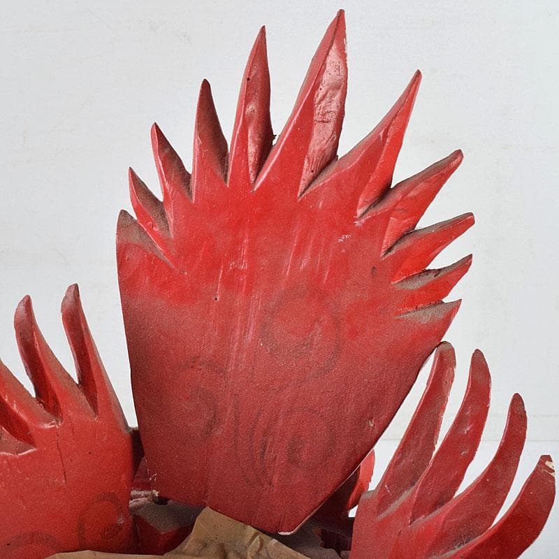 バリ島 インドネシア 彩色木彫 ガルーダ像 置物 N R9435B - メルカリ