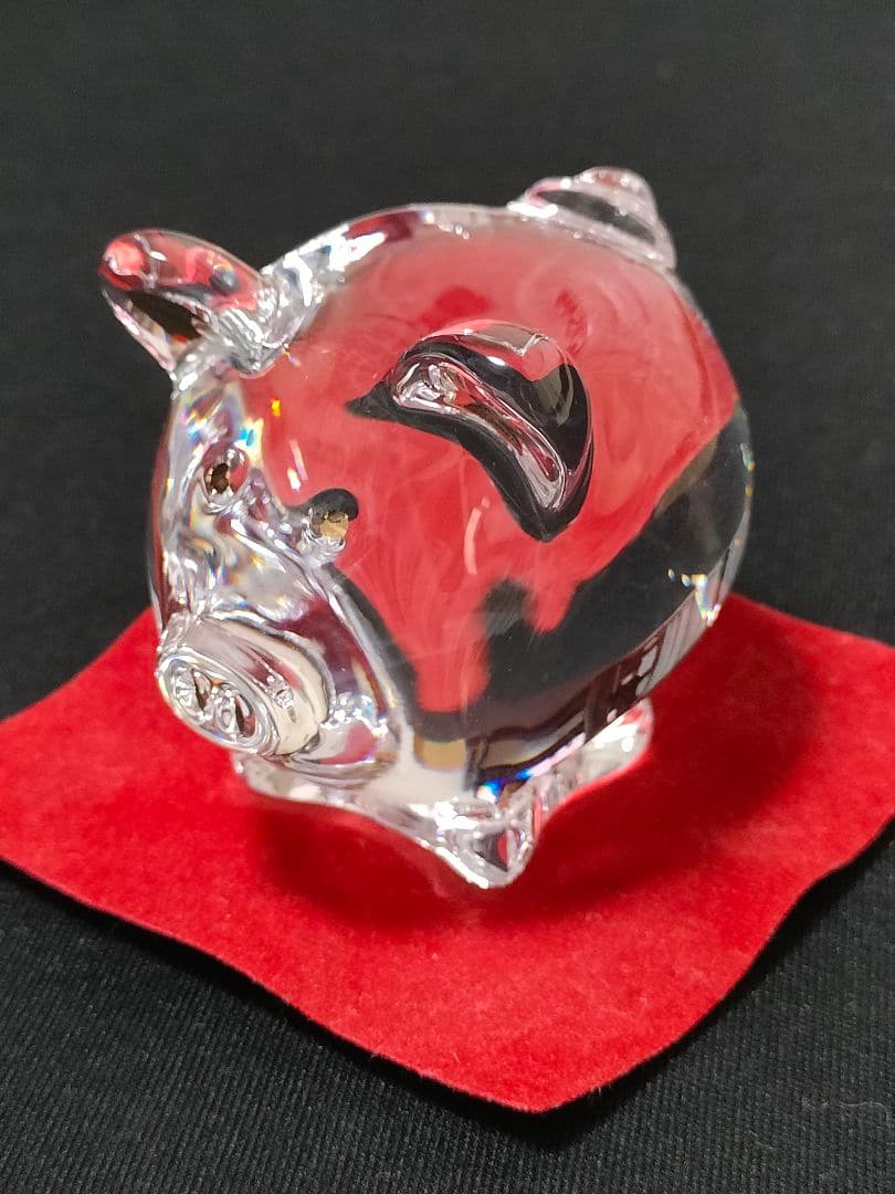 Baccarat バカラ ブタ 豚の置物 クリスタル 付属品完備