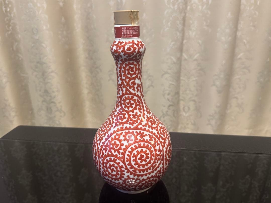 サントリー ピュアモルトウイスキー 山崎12年 有田焼 赤絵蛸唐草 陶器
