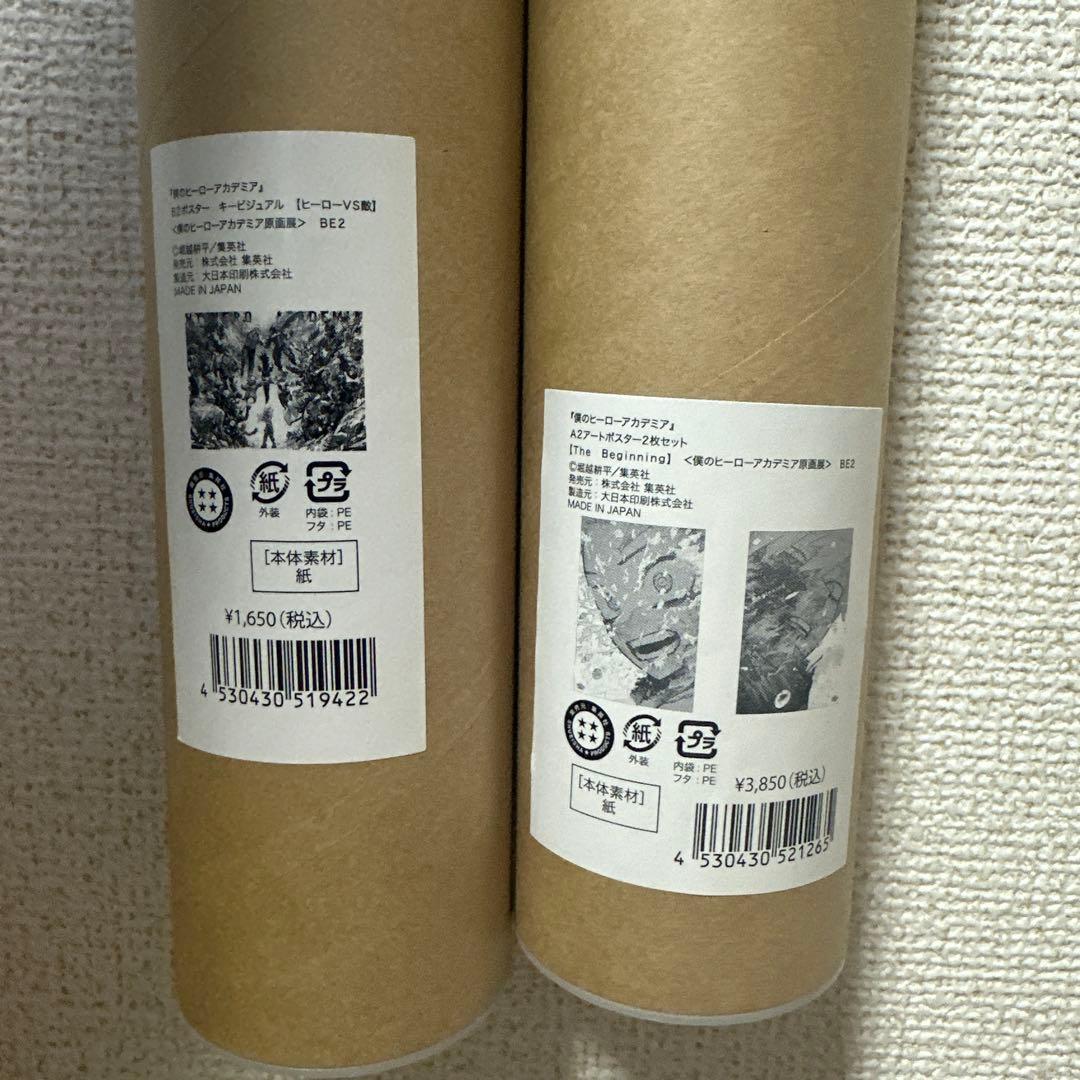 ヒロアカ 原画展ポスター 『The Beginning』『ヒーローvs敵」セット