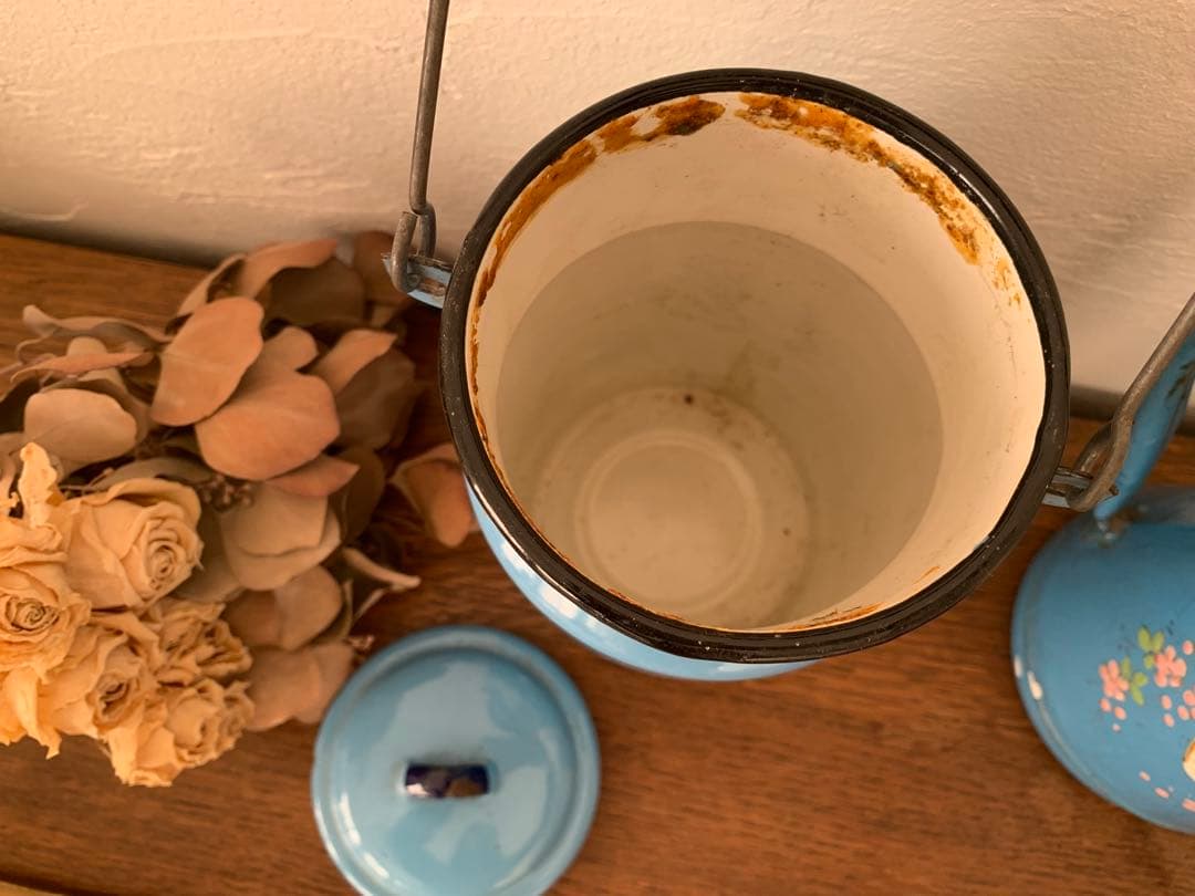 フランス 蚤の市 ホーロー ポット ブロカント