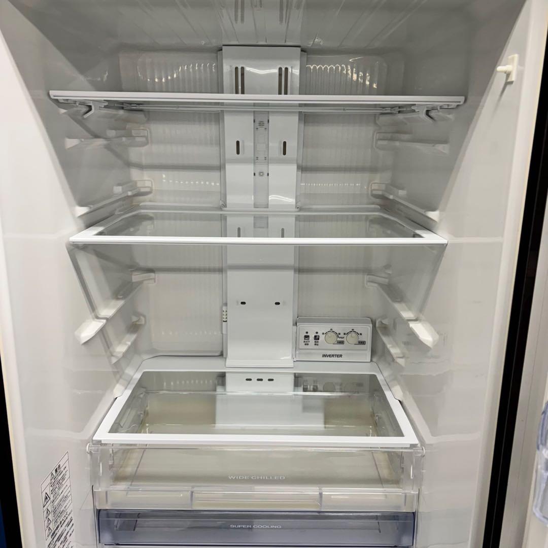 511 格安 三菱 大型冷蔵庫 300L強 自動製氷 右開き ブラウンカラー