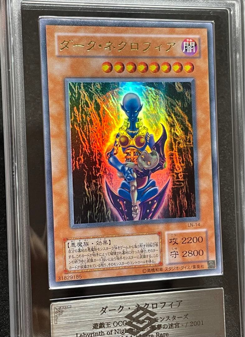 PSA10鑑定済〕ダークネクロフィア【レリーフ】{LN-14}《モンスター