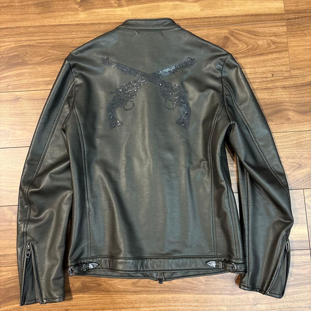 roar ロアー レザージャケット シングルライダース M 二丁拳銃 roar ロアー レザージャケット シングルライダース M 二丁拳銃