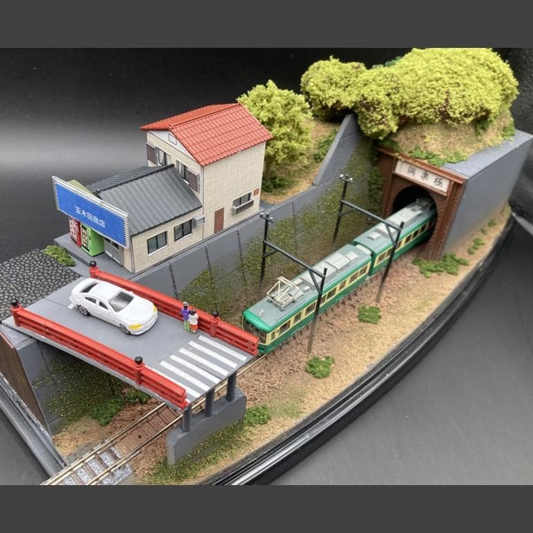 江ノ電ジオラマ・極楽寺駅・桜橋・極楽洞セット化（R134Tomo）