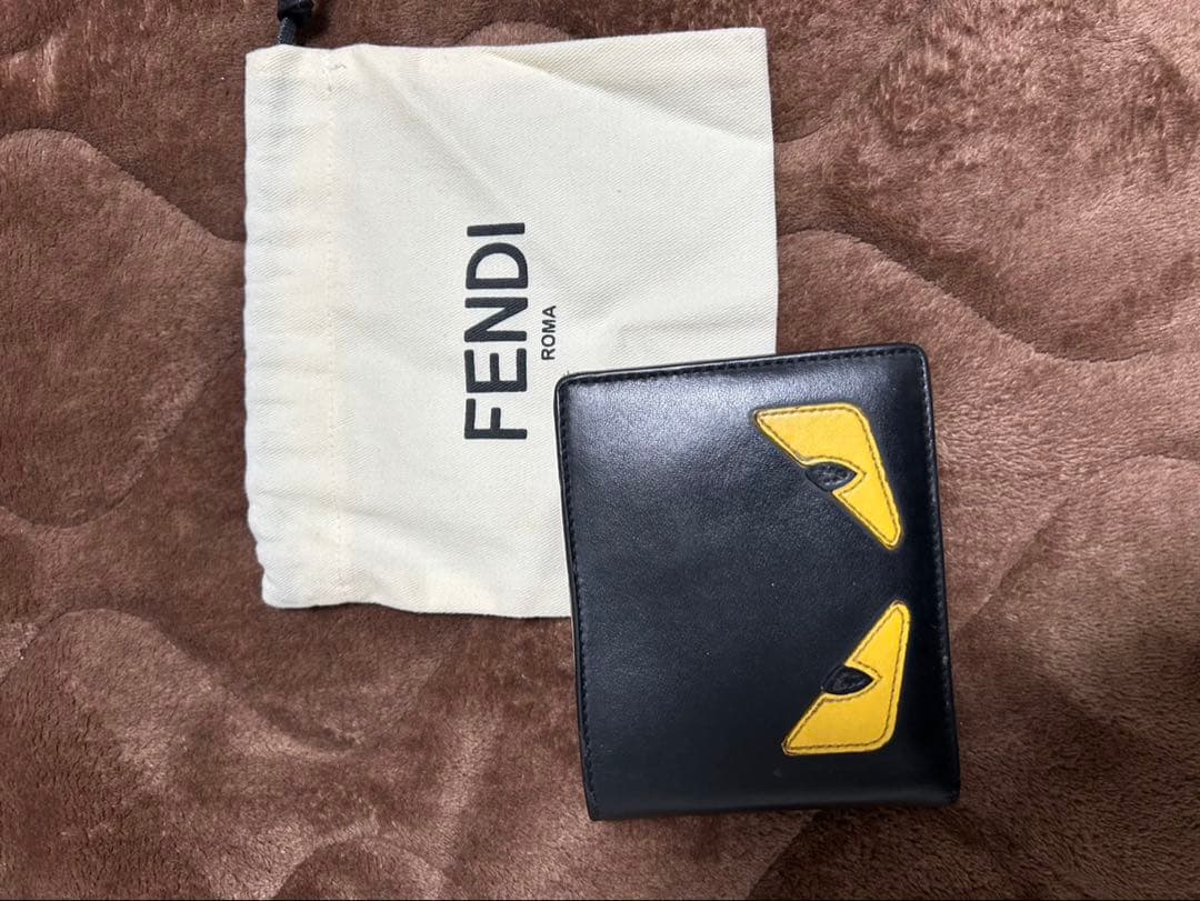 FENDI フェンディ モンスター バグズアイ2つ折り財布 ウォレット 本革