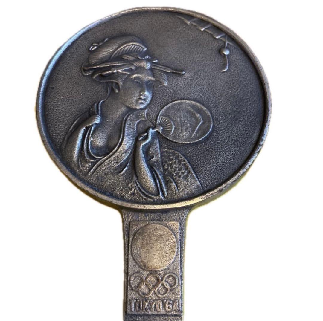 ☆コレクター放出品東京オリンピック メダリスト贈呈品1964年浮世手鏡　骨董品☆