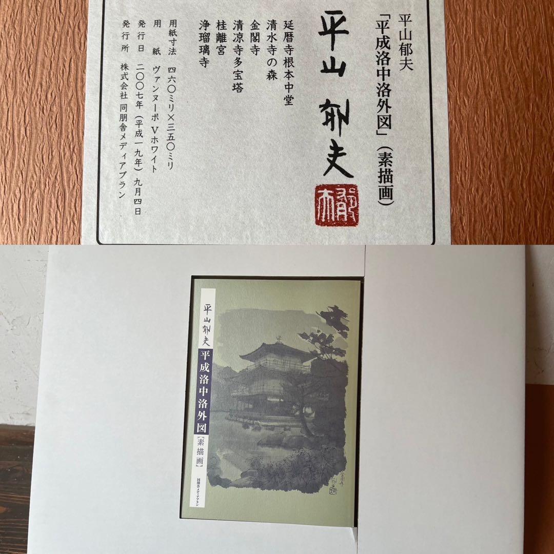 平山邦夫 素描画 平成洛中洛外図 寺 絵