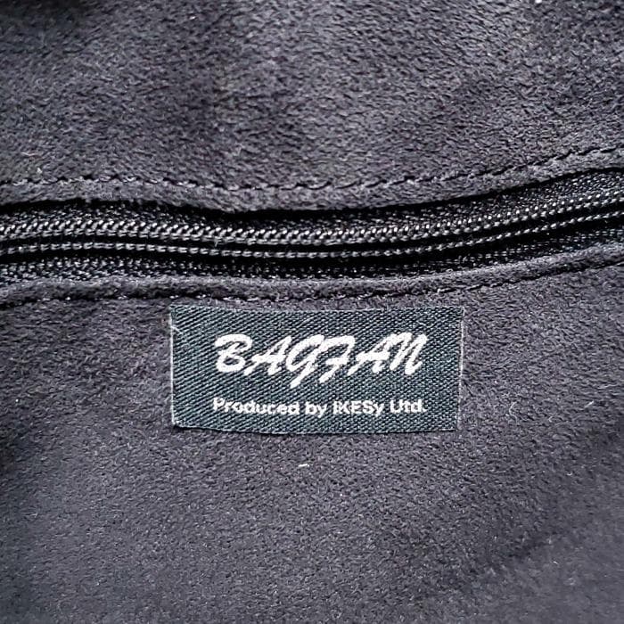 【美品】 BAGFAN クロコ レザー 本革 フラワーモチーフ ハンドバッグ