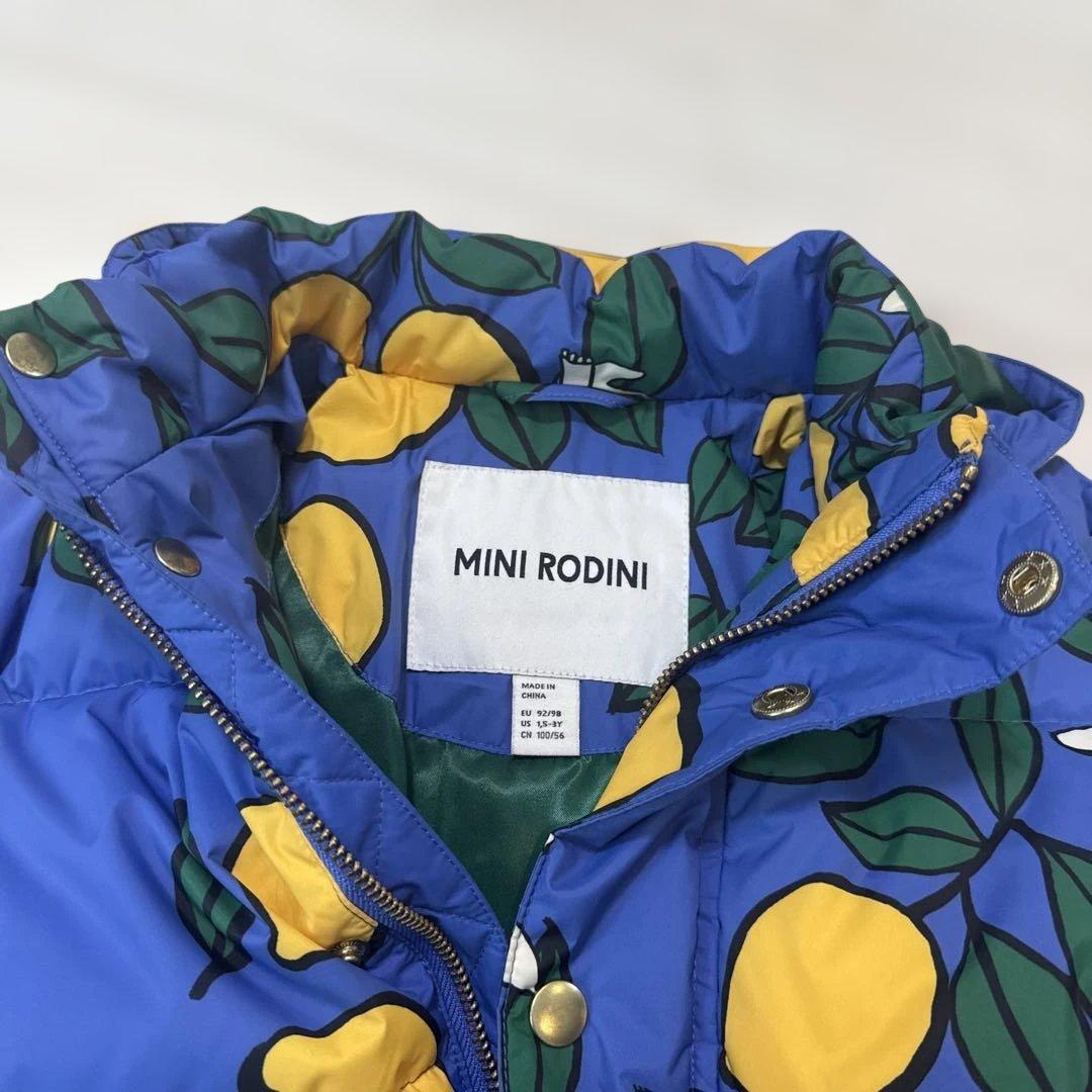 mini rodiniレモン柄中綿コート 92-98センチ