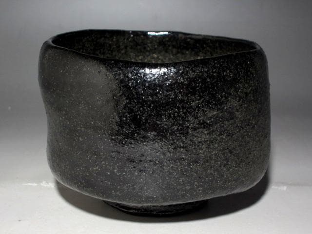 黒楽茶碗 文化遺産オンライン 楽三代道入 のんこう 黒茶碗「野