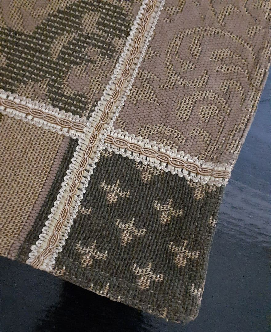 フランス製　ゴブラン織り　幾何学文様　タペストリー　ランチョウマット2点(2枚)