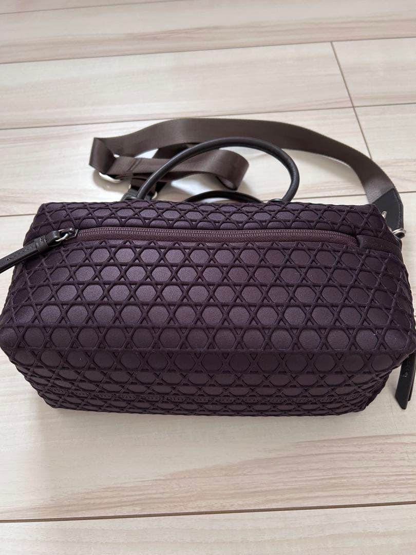 LAQUOH ミニボストン　撥水加工　チョコレート色　美品！、