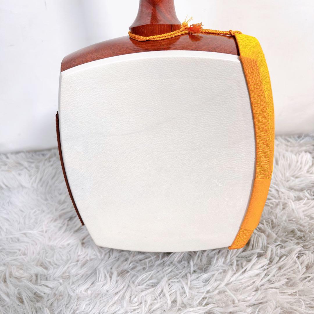 長唄三味線 細棹 花梨 正寸 丸打胴 本皮 皮破れなし 天神欠けなし ②