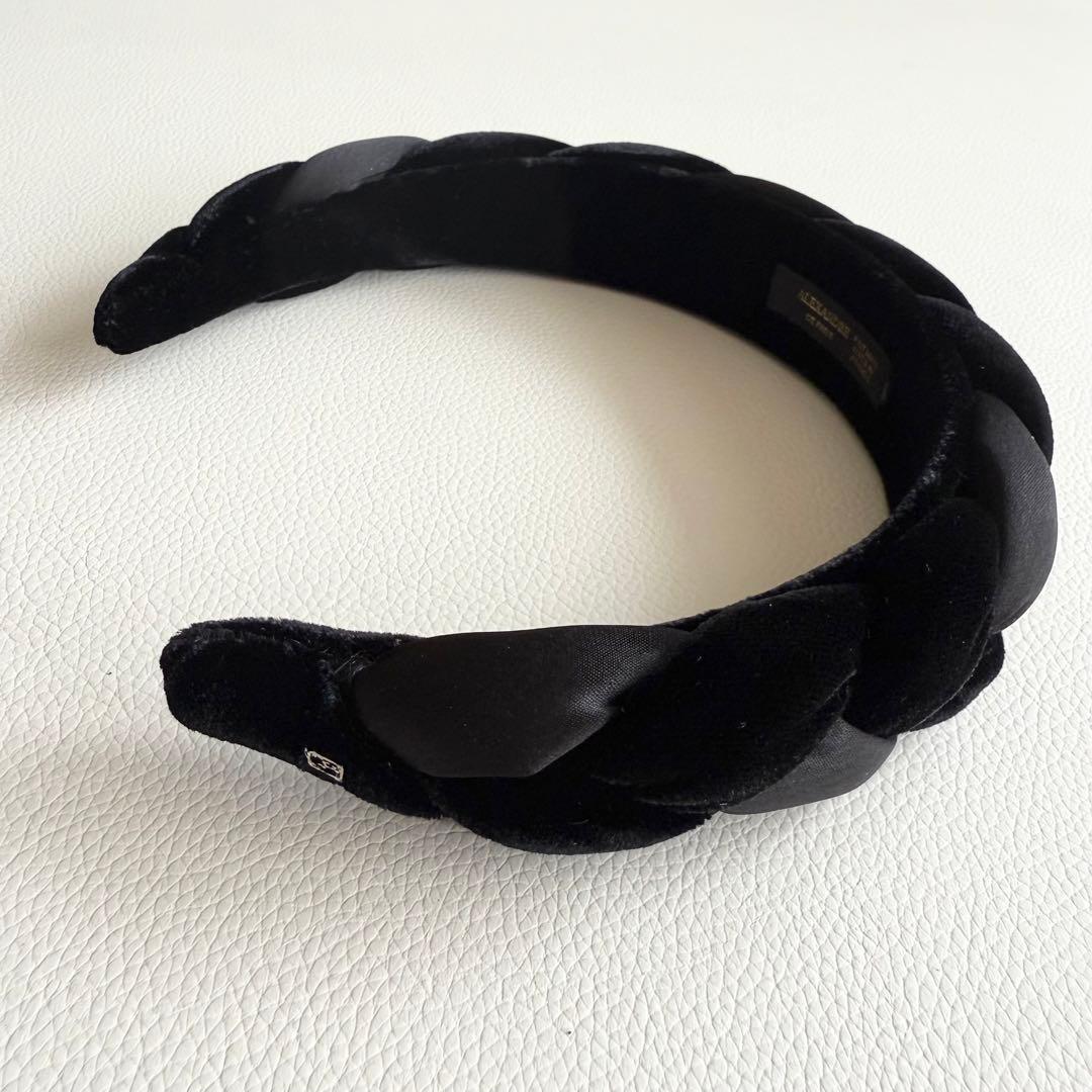 アレクサンドル ドゥ パリ カチューシャ ヘアバンド 黒　ツイスト　ねじり
