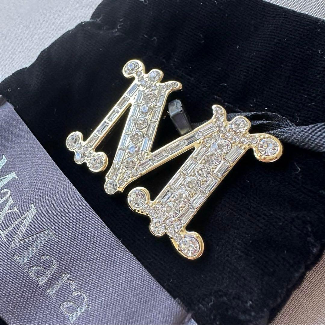 新品 マックスマーラ クリスタルブローチ