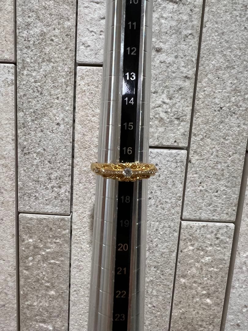 【訳あり】 CHROME HEARTS ベビークラシックフローラルクロスリング