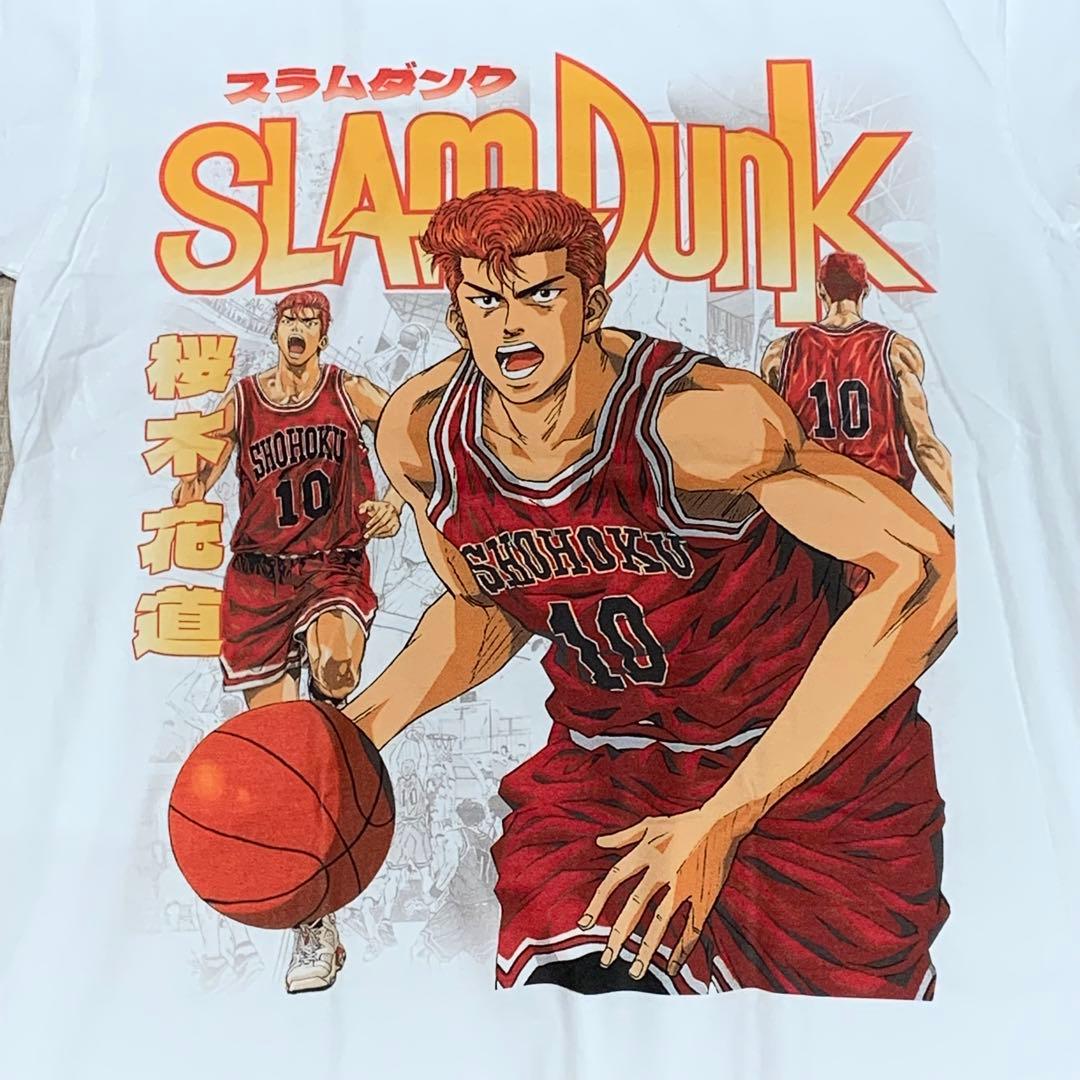 宇*宙様 SLAMDUNK スラムダンク 桜木花道 バスケ Tシャツ ホワイト
