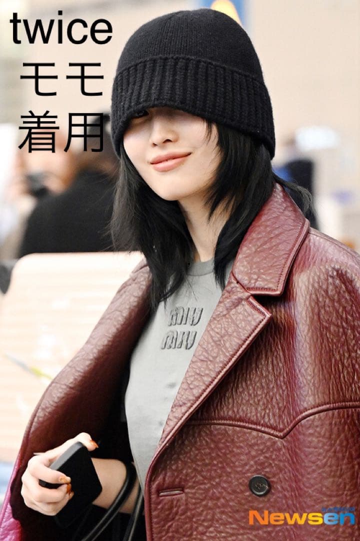 秋冬【新品未使用】twice モモ ニット帽 BLACK MAMBA - メルカリ